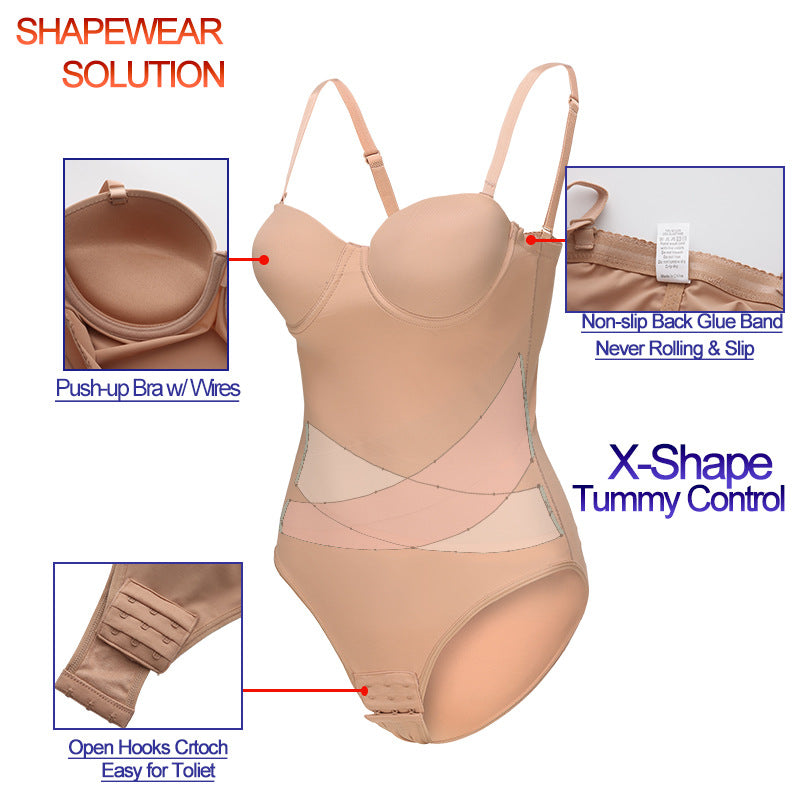 Plus Size Traceless One-piece Corset Dress Special Strapless Corset